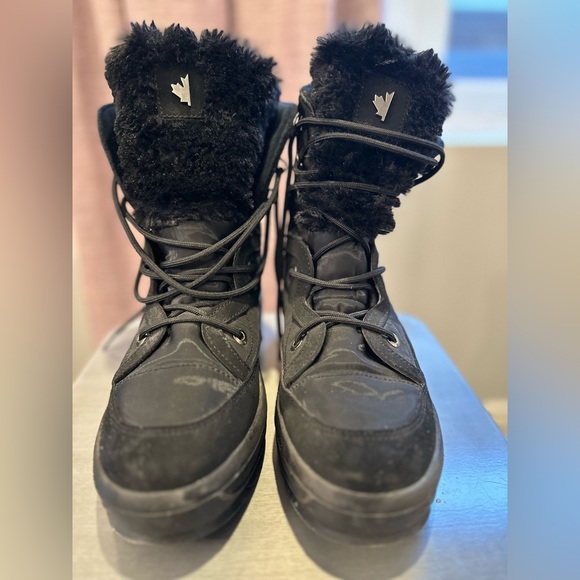 Pajar Lined Winter Water Repellent Tie Up Boots - Picture 4 of 7